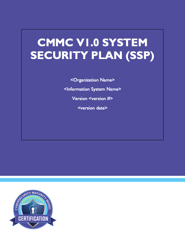 CMMC SSP Front Cover